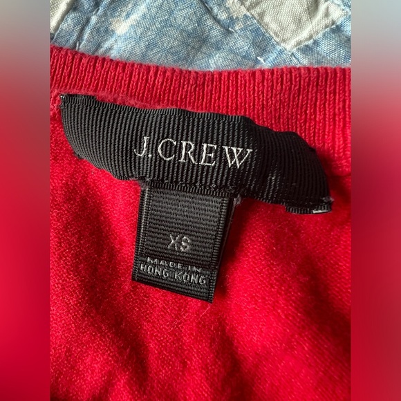 J.Crew Womens Red Preppy Classic Fall Autumn Cotton Sweater Vest XS - Picture 3 of 6